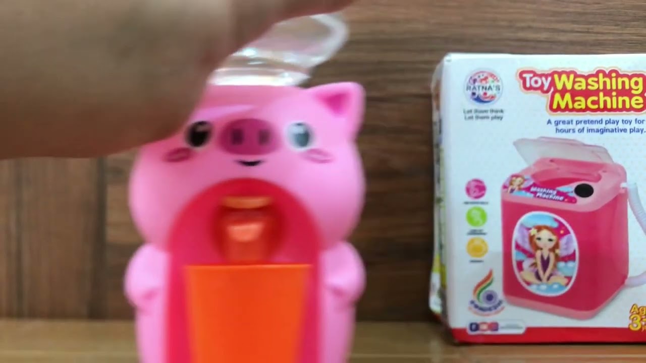 Unboxing mini water dispenser and mini washing machine toy 😃☺️❤️