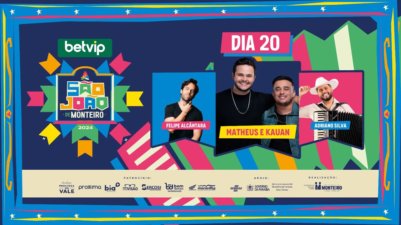 SÃO JOÃO DE MONTEIRO 2024 (DIA 20) FELIPE ALCÂNTARA, MATHEUS E KAUAN, ADRIANO SILVA