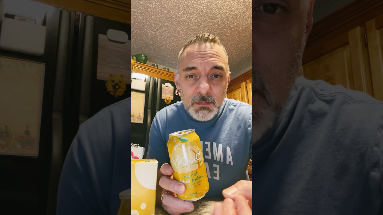 Bubly Lemon Sorbet Sparkling Water Review! #bubly #lemonsorbet #sparklingwater #lemonsorbetbubly