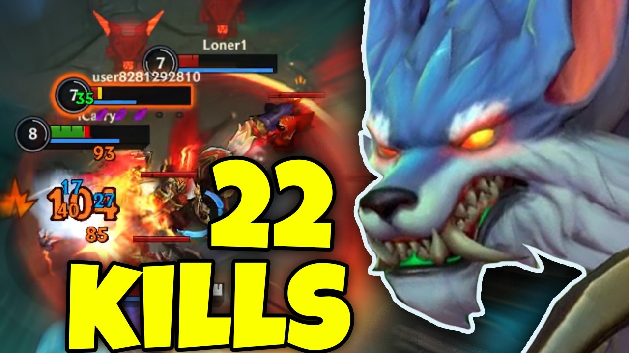 Wild Rift Warwick Still OP Jungle &mdash; 22 Kills!
