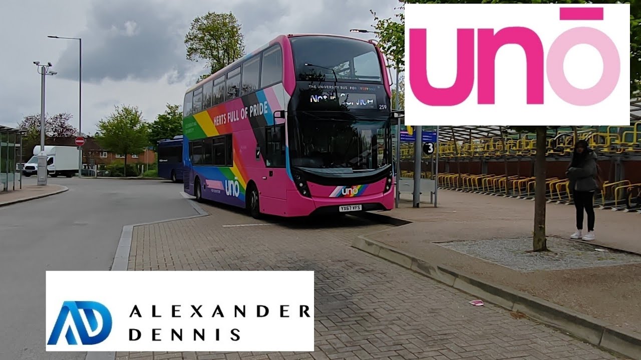[Uno of Hertfordshire:  614 from Queensbury Station to Hatfield Railway Station) ADL Enviro 400 MMC