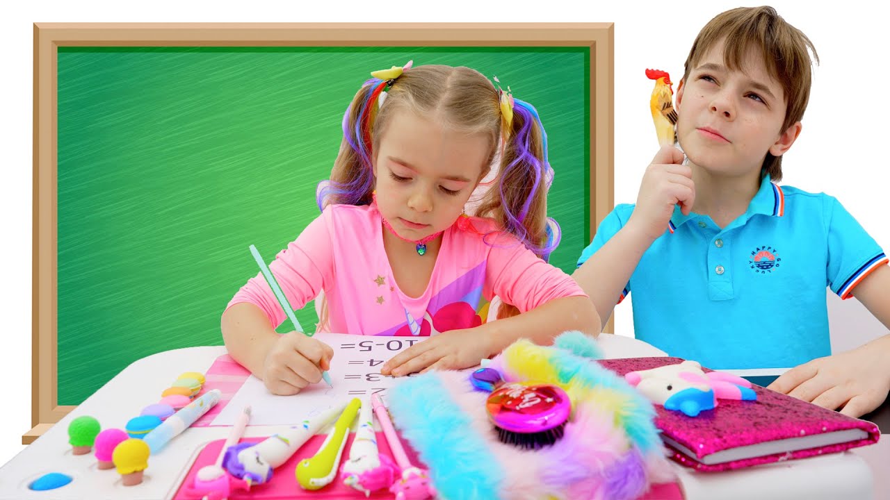 Anabella and Bogdan help each other at school