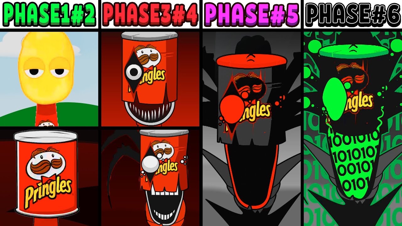 All Phases in New Incredibox Sprunki Oc of Pringles: From Phase 1 to Phase 6