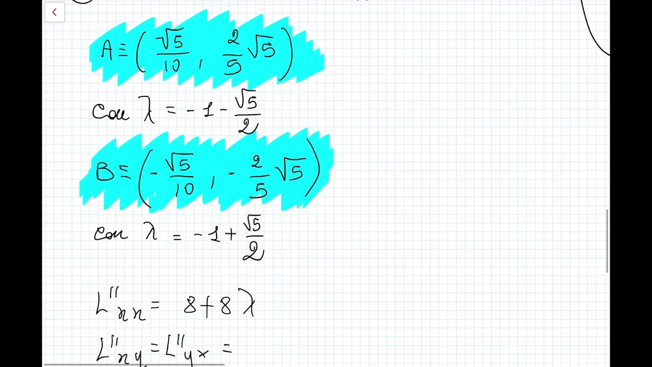 Metodo dei moltiplicatori di Lagrange