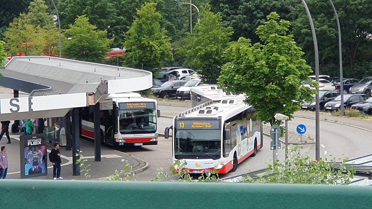 HVV 🚃🚂Hamburger Verkehrs Verbund. Bahnhof Wilhelmsburg Bus Linie, S3,S-Bahn