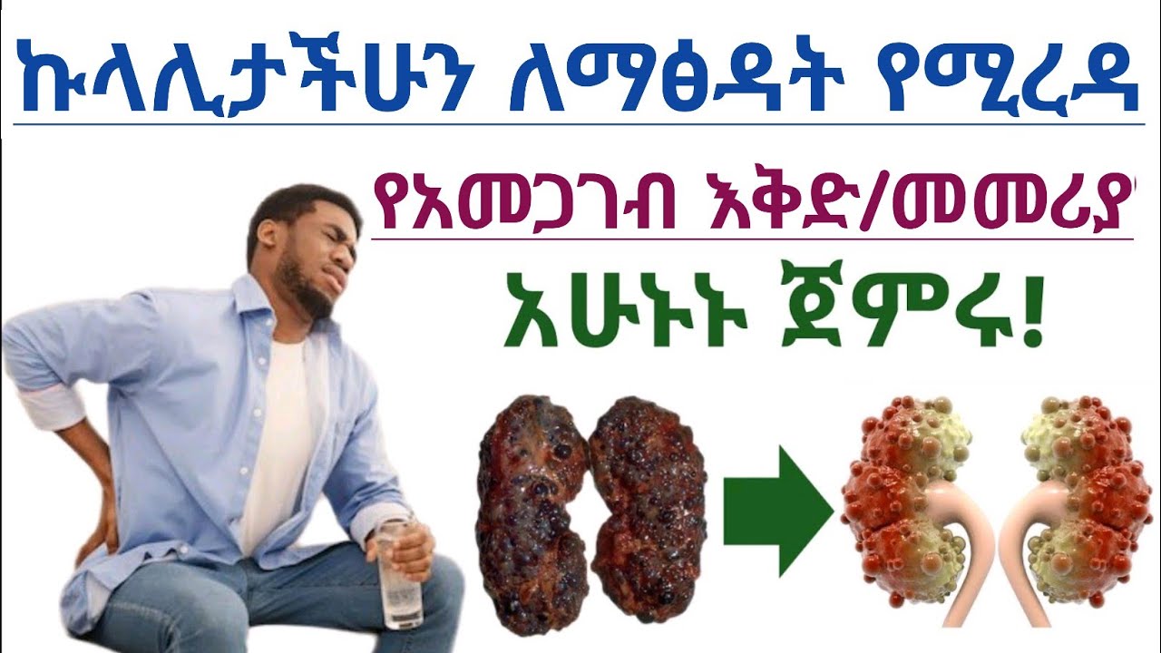 ኩላሊታችሁን ቶሎ ለማፅዳት የሚጠቅም የአመጋገብ/ምግቦች እቅድ | የኩላሊት በሽታ | Clean your kidney in deit