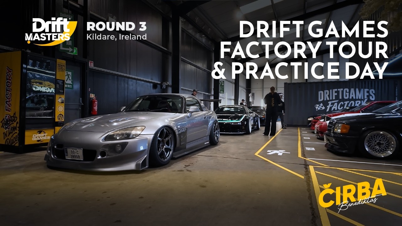Drift Games factory tour & practice day | Drift Masters | Round 3 Ireland | Benediktas Čirba