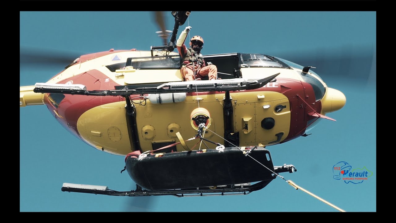 Treuillage du DRAGON 34 sur la vedette SNSM | Sapeur Pompier de l'Hérault (SDIS 34)