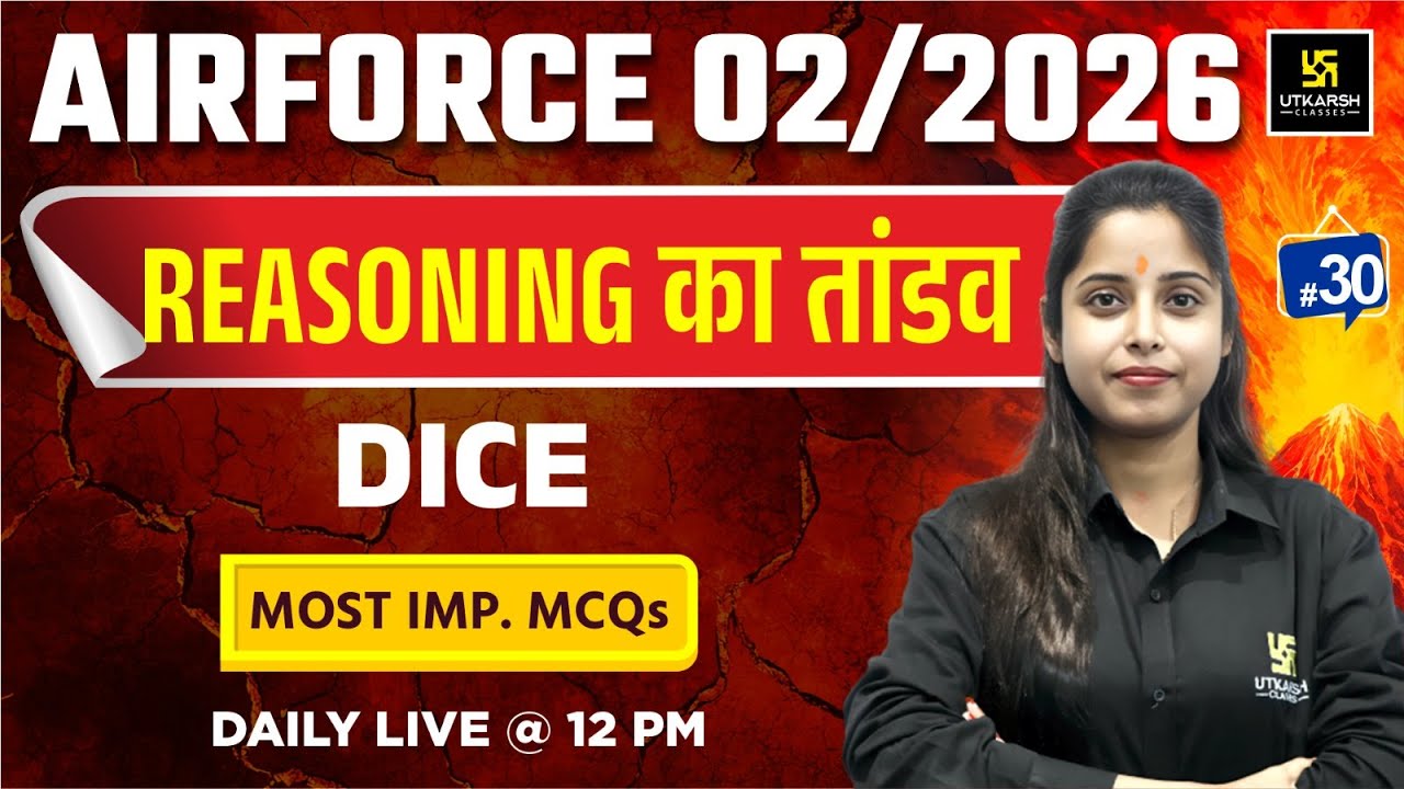 Airforce 2025 | Reasoning | DICE | Utkarsh Defence Academy | Priya Ma'am