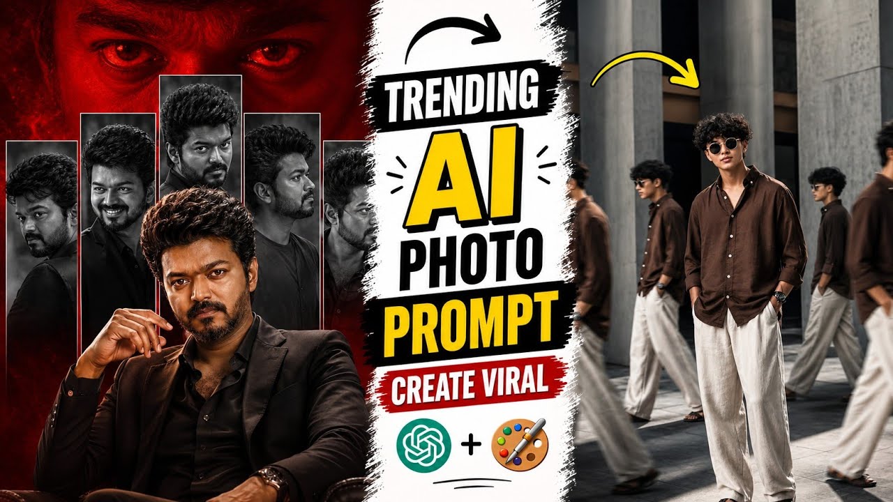 Instagram Trending Aesthetic AI Photo Editing Prompt | ChatGPT Viral Collage Photo Tutorial 2026 |