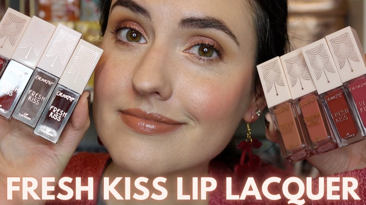 NEW ColourPop Fresh Kiss LIP LACQUERS | Lip Swatches of ALL 8 Shades + Review with Extended Bloops!