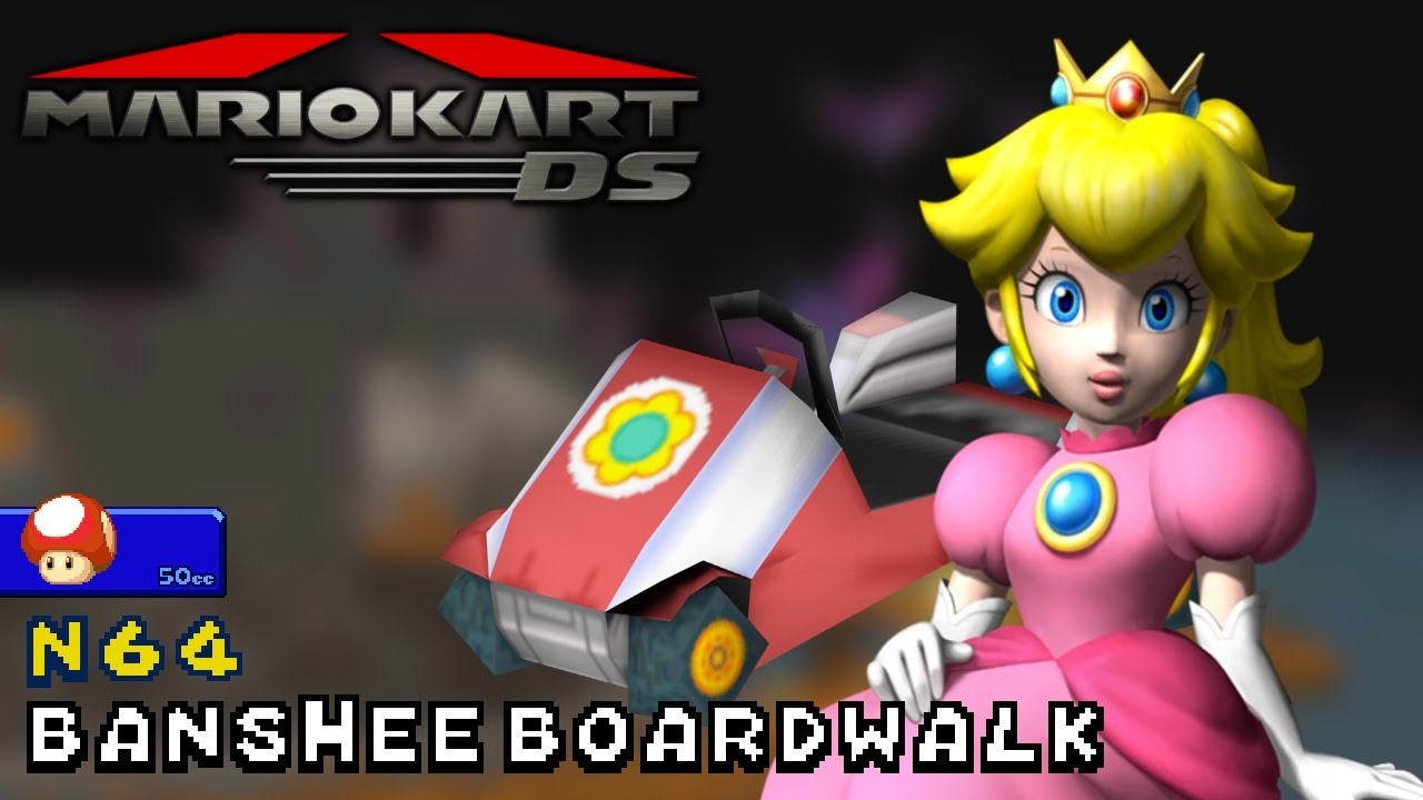 Mario Kart DS - 50cc - Peach - Light Dancer - N64 Banshee Boardwalk | Ep. 3166