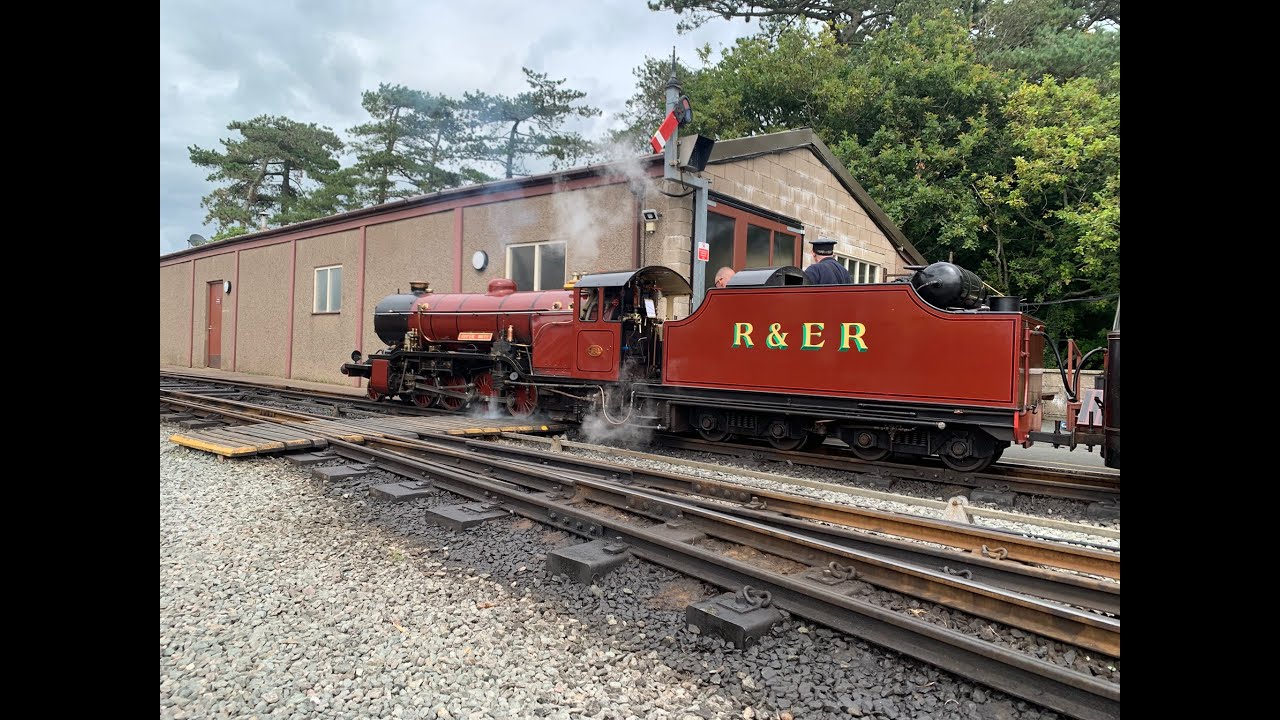 River Mite departing Ravenglass station and arriving at Irton Road