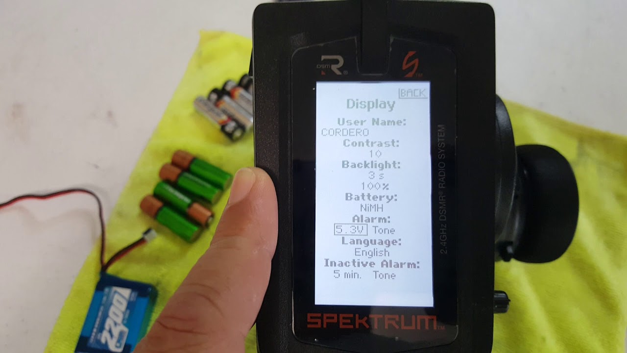 Spektrum DX5R TX using LiFe battery