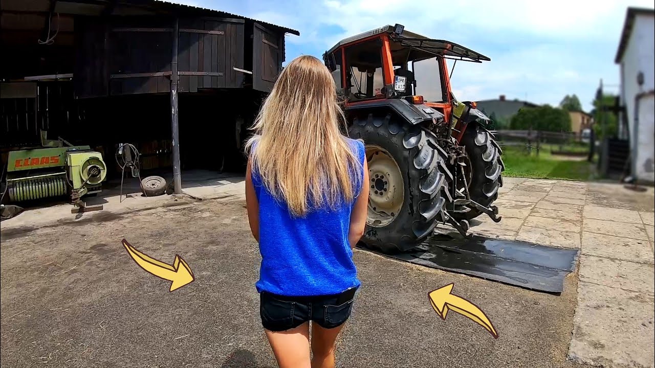Ona urocza ;3  Agatka za sterami traktora!