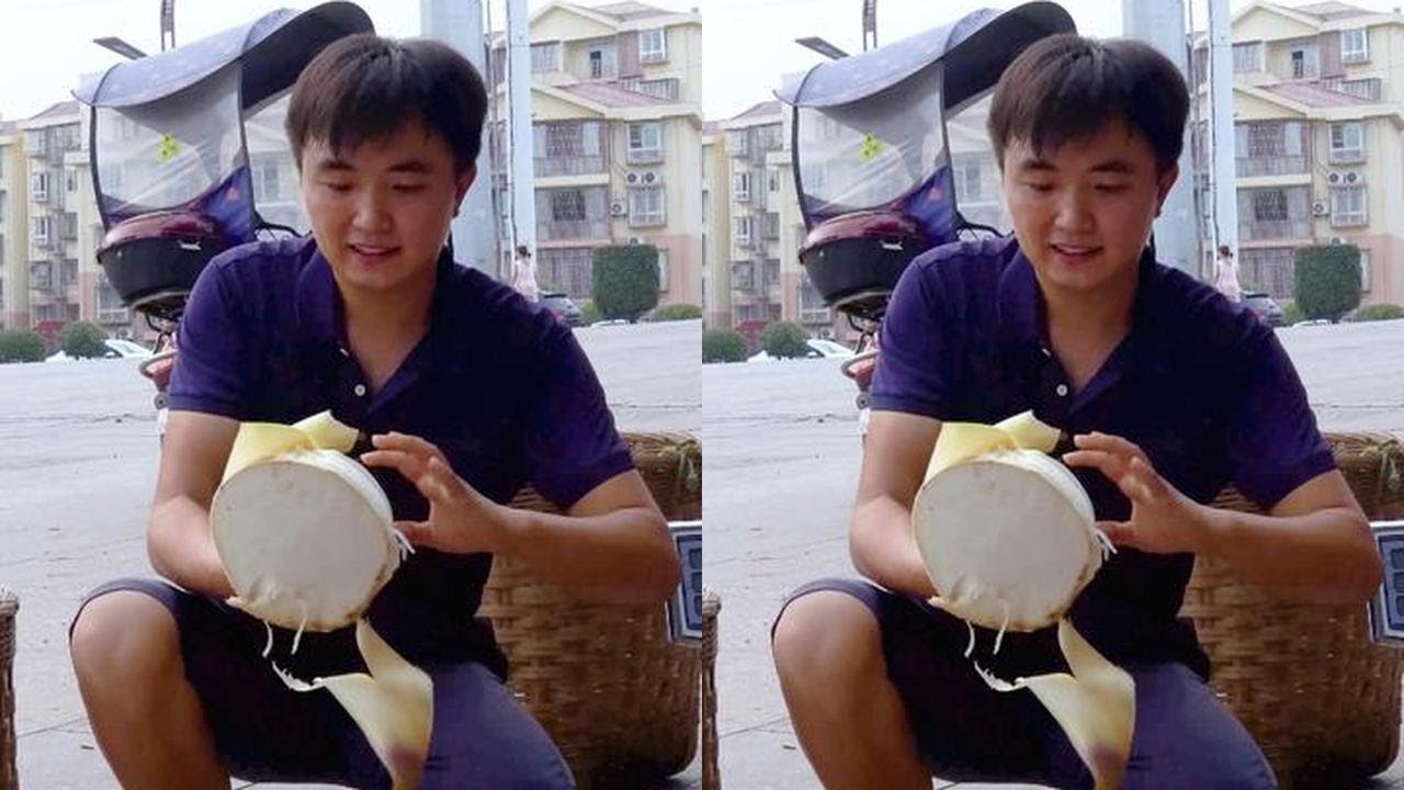 徐三娃摆摊卖麻竹笋，小两口割了2大背几十斤，看看今天生意咋样 #竹笋 #我的乡村生活 #摆摊 #徐三娃