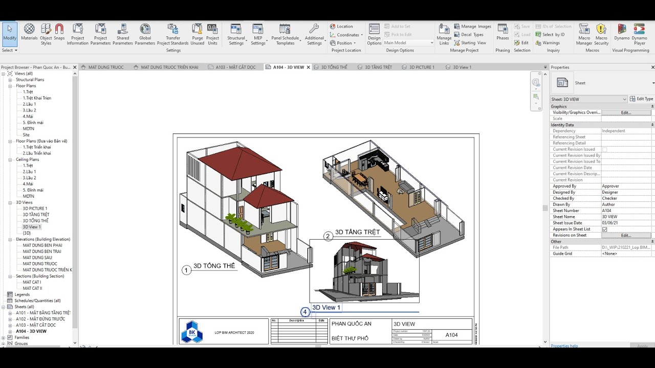 Liêm - Revit 2020 - ART - 019. Hướng dẫn tạo view và trình bày bản vẽ