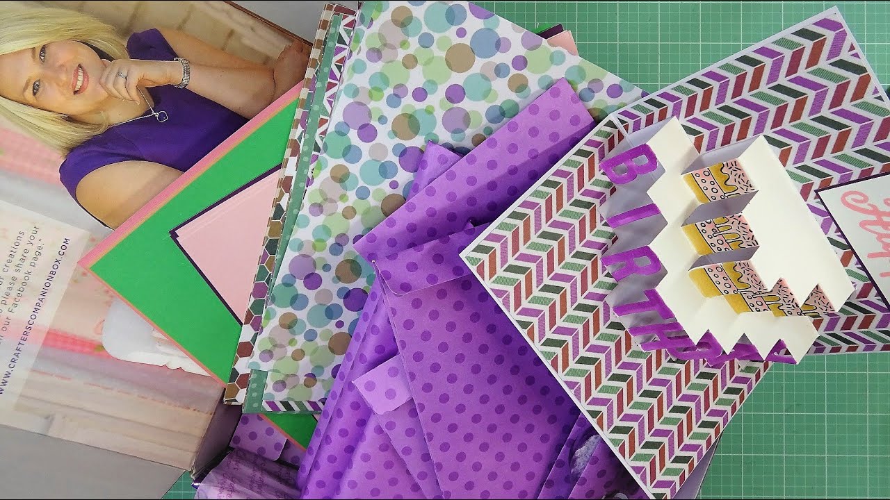 Bust it Out: Crafter's Companion Sub Box #34: Shaped Pop Out Craft Box Review Tutorial!