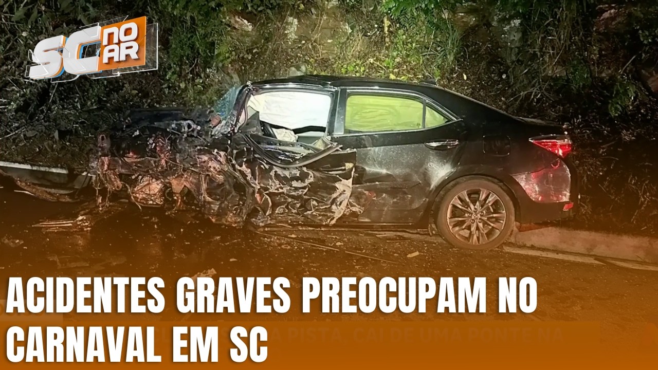 Acidentes marcam o fim de semana de Carnaval em SC