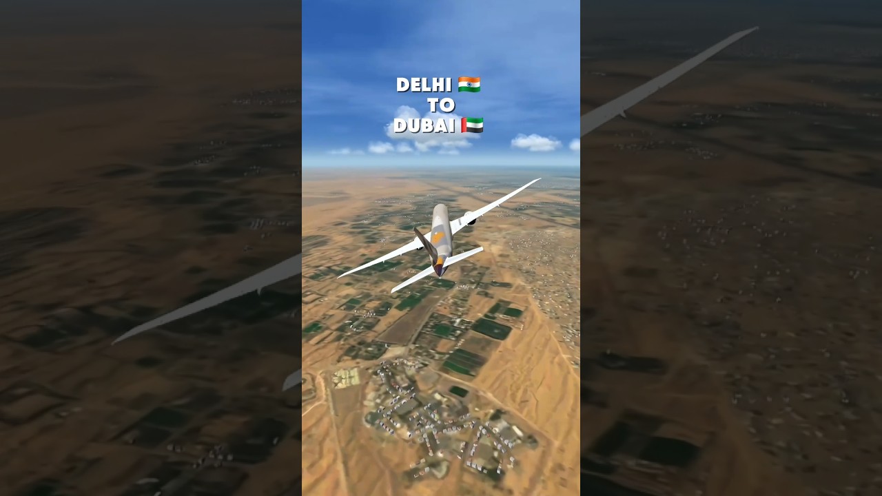 Delhi 🇮🇳 to Dubai 🇦🇪 #aviation #airplane #aircraft #shorts #viral