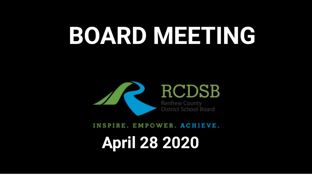 RCDSB Board Meeting April 28 2020
