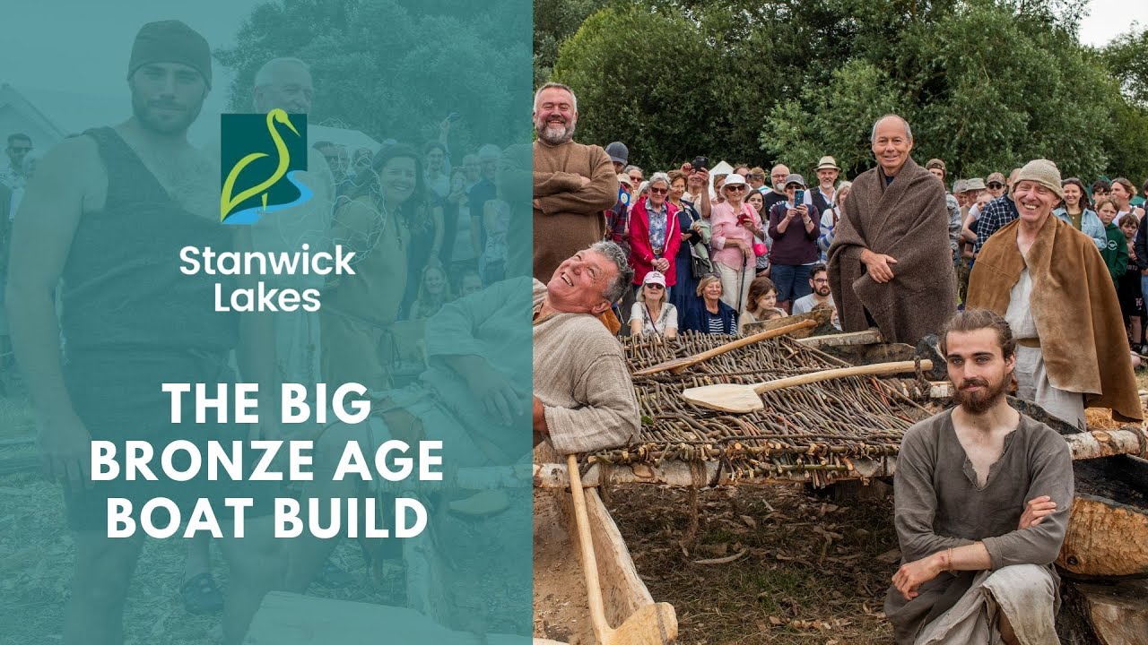 Crafting a Prehistoric Logboat at Stanwick Lakes for 'The Big Bronze Age Boatbuild'