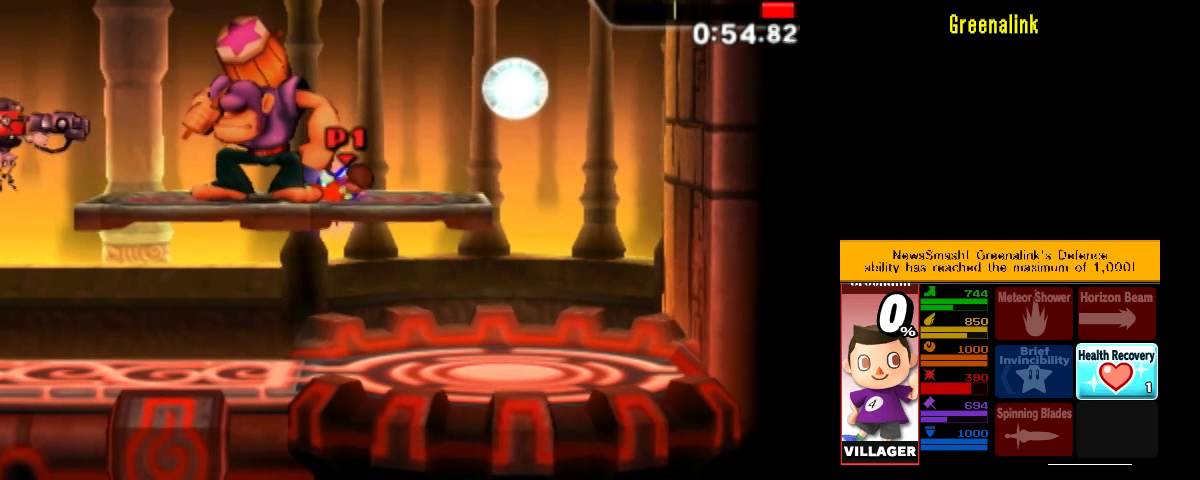 Villager [214147] Super Smash Bros 4 3DS Smash Run 200,000+ Score run