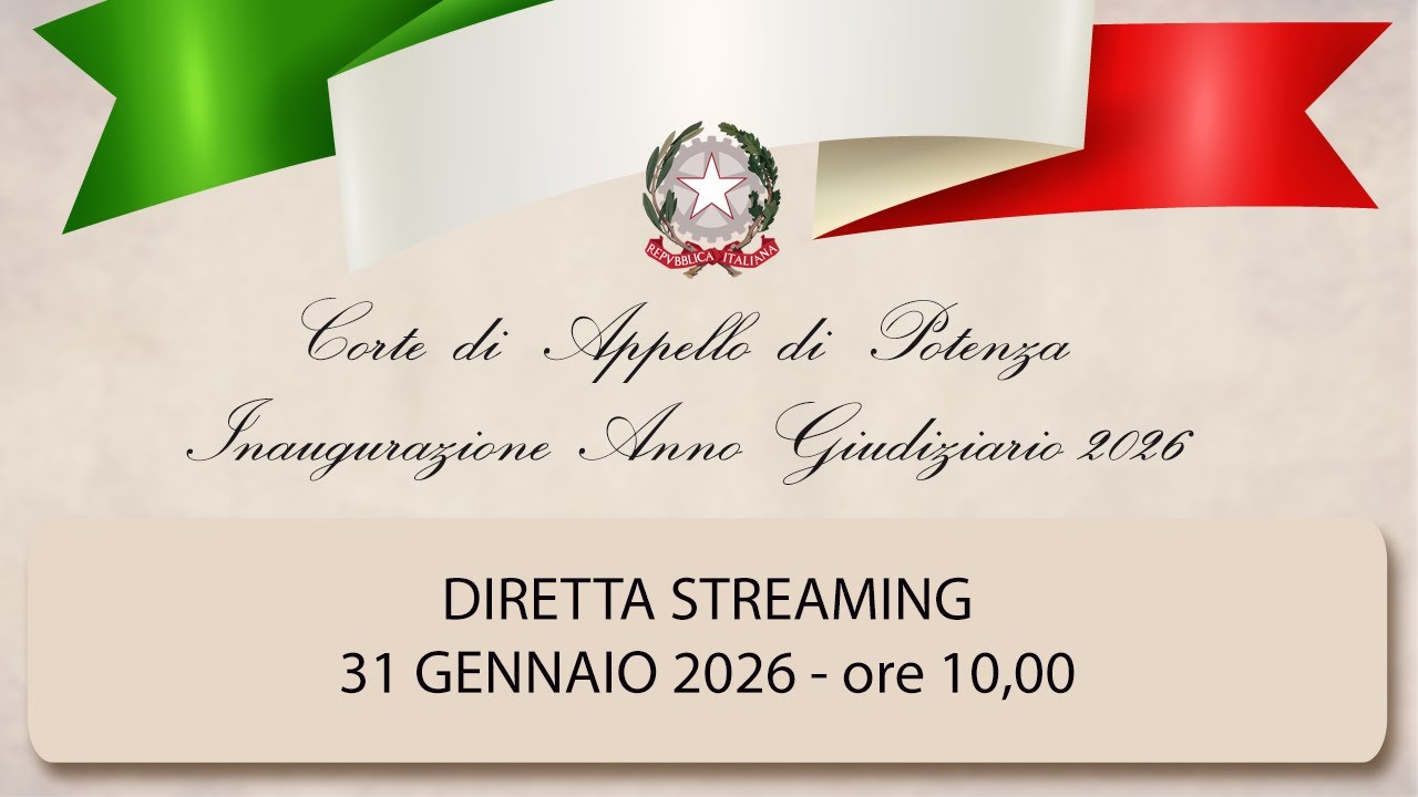 INAUGURAZIONE ANNO GIUDIZIARIO 2026 - POTENZA