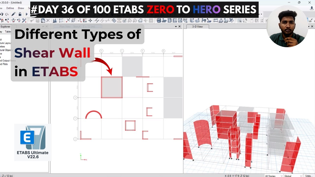 Different types of Shear wall in etabs