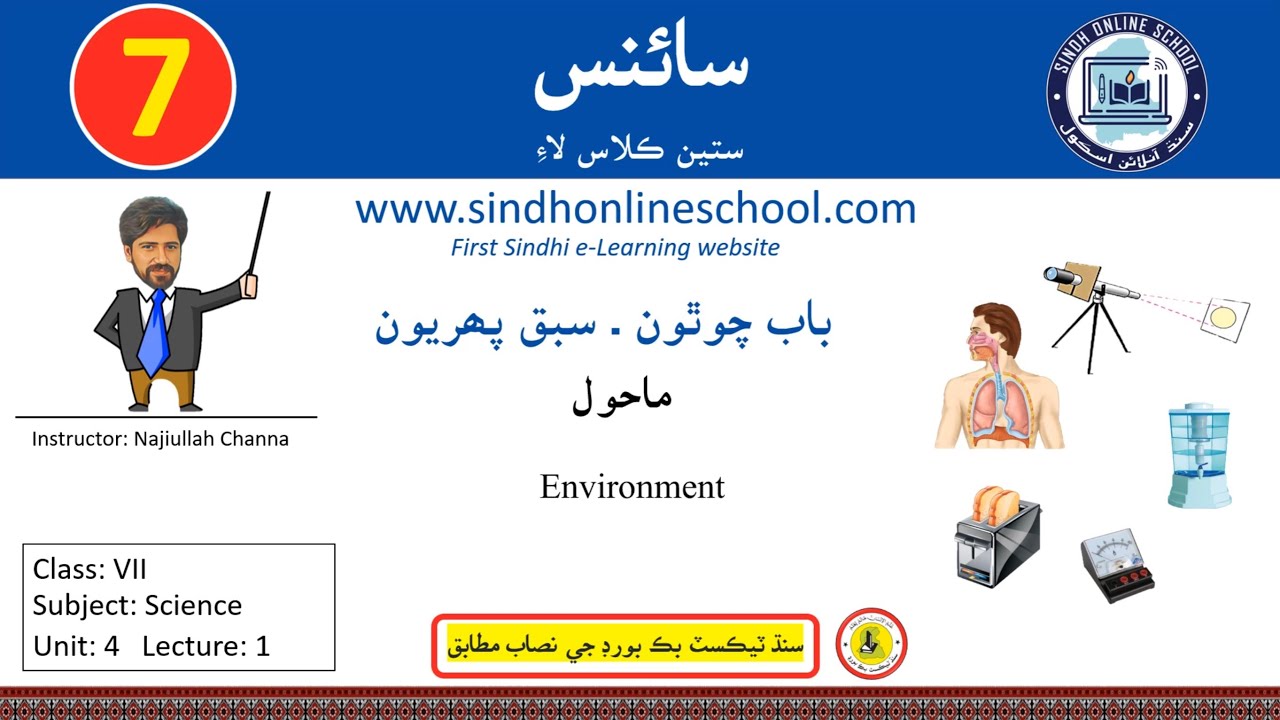 Environment | Science Class 7 | Chapter 4 | Lecture 1 | Sindh Online School