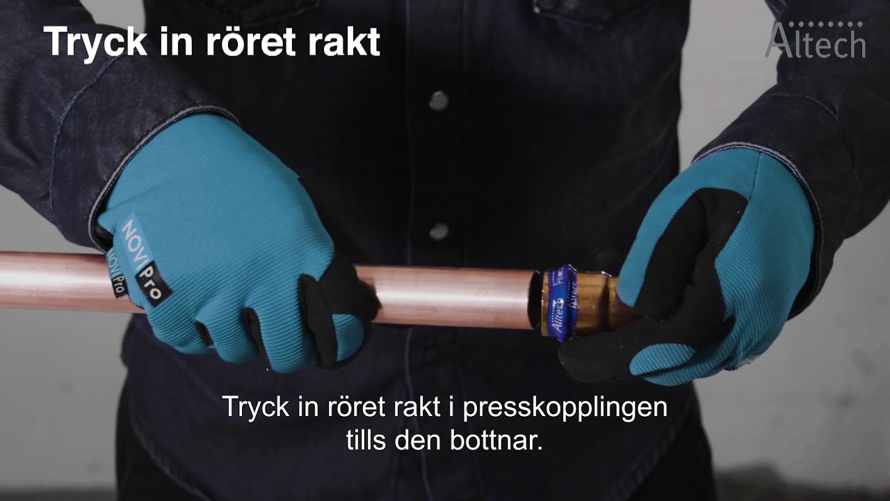 Altech Presskoppling. Montering av V-Profil