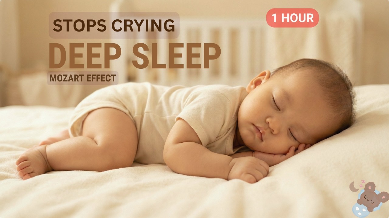 Instant Baby Sleep 🌜💤 Soothing Mozart & Brahms Lullabies with Calming White Noise