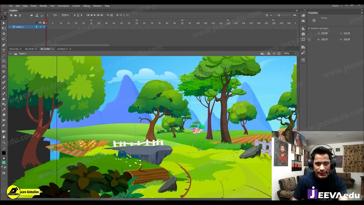 How To Modify Background In Adobe Animate? | Make Background Step By Step  |@LearnAnimationHindi