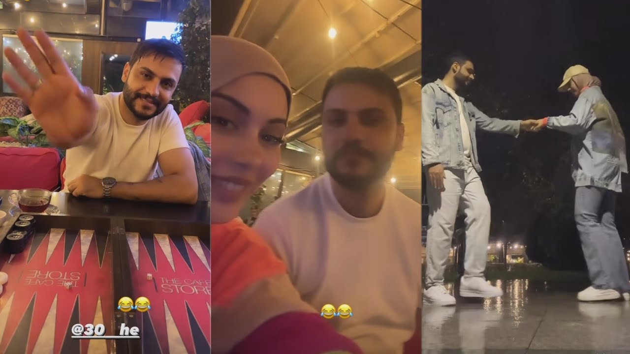 خرجت انا وحسين نلعب طاولة وشوفو لي ربح🤣كلو ضحك .