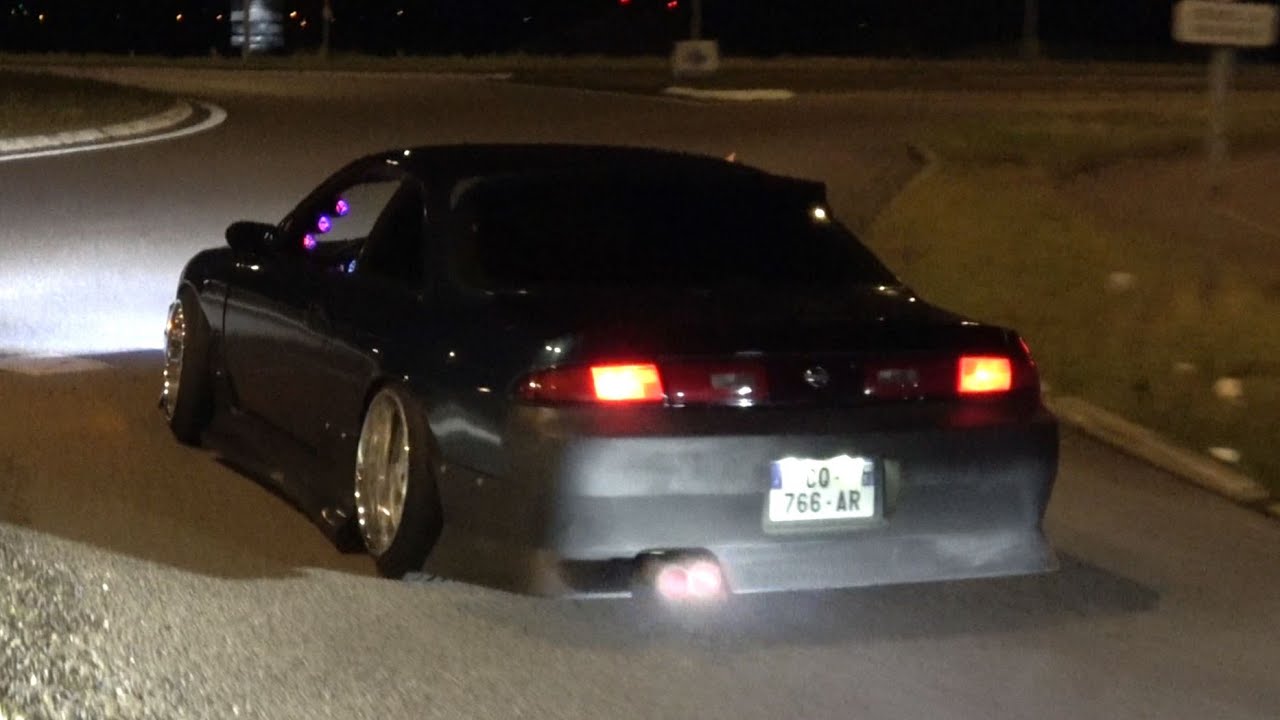 Tuner Cars at Night Car Meet - 300ZX, 335i Widebody, 350Z, 200SX S13, Civic, Silvia...