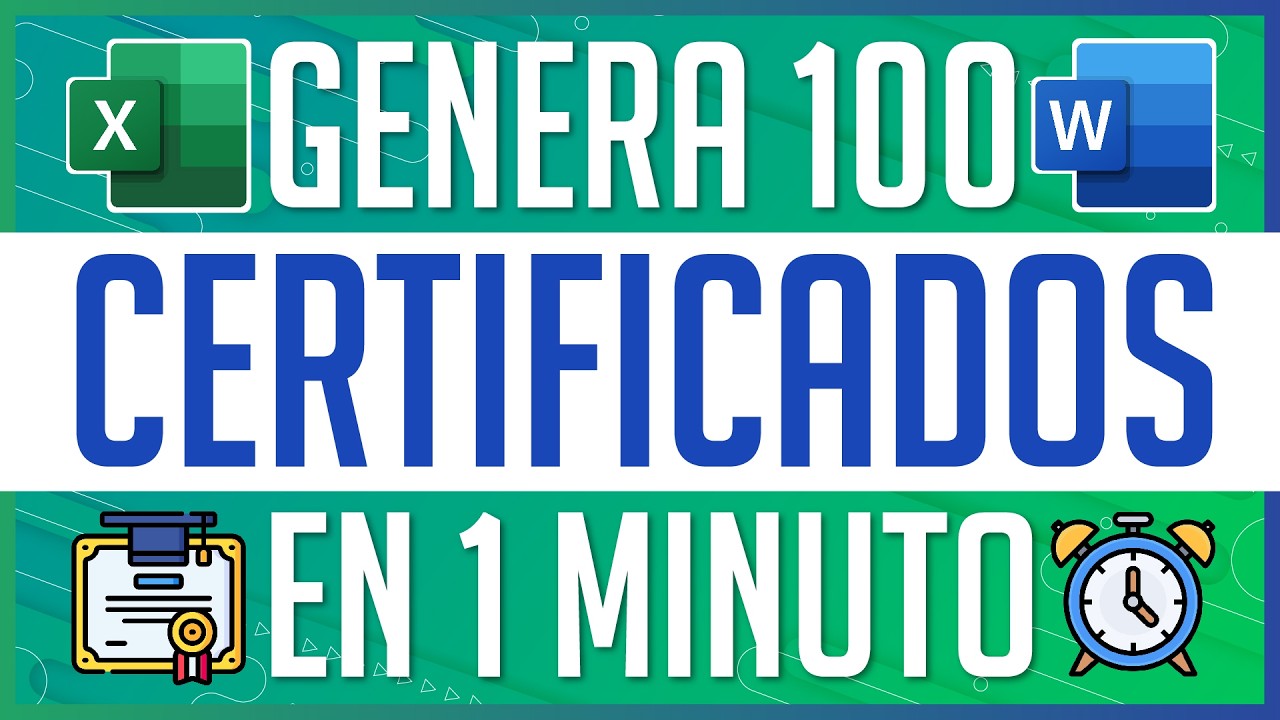 🔥 Cómo Crear Diplomas Automáticos con Excel y Word en Minutos 🏆 (Fácil y Rápido)