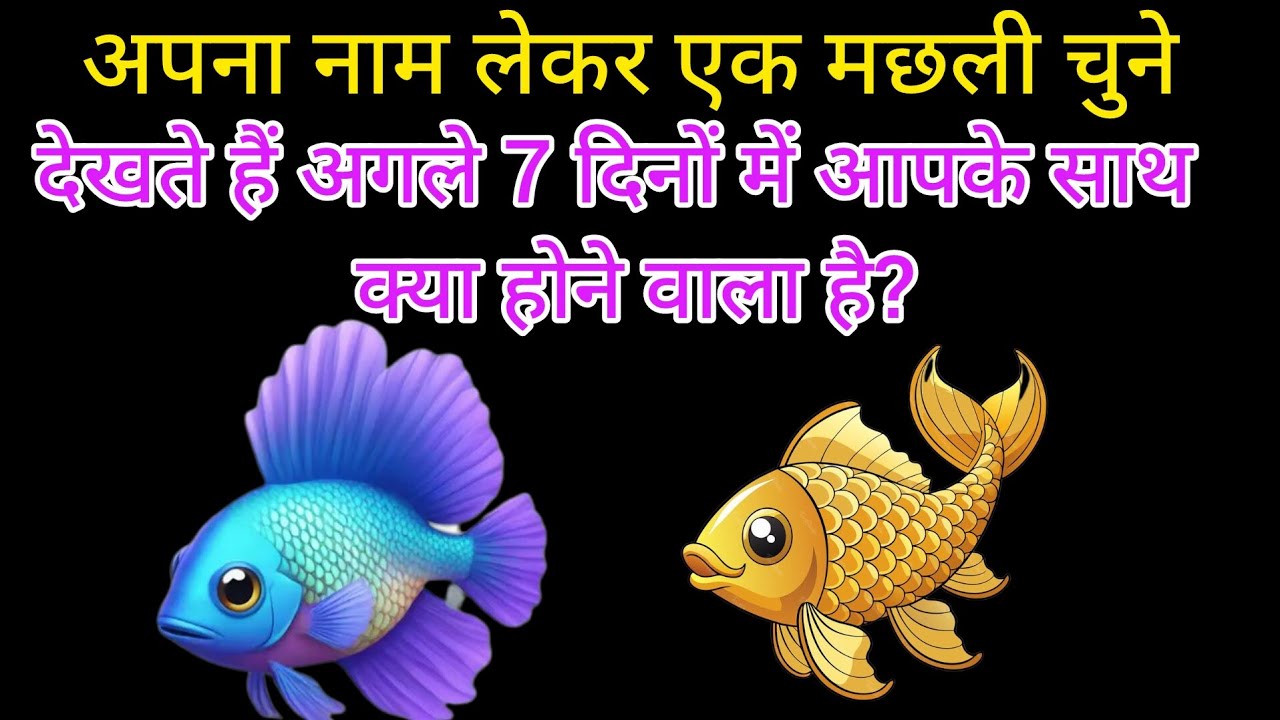Tarot card reading  देखते हैं अगले 7 दिनों में आपके साथ क्या होने वाला है अपना नाम लेकर एक मछली चुने