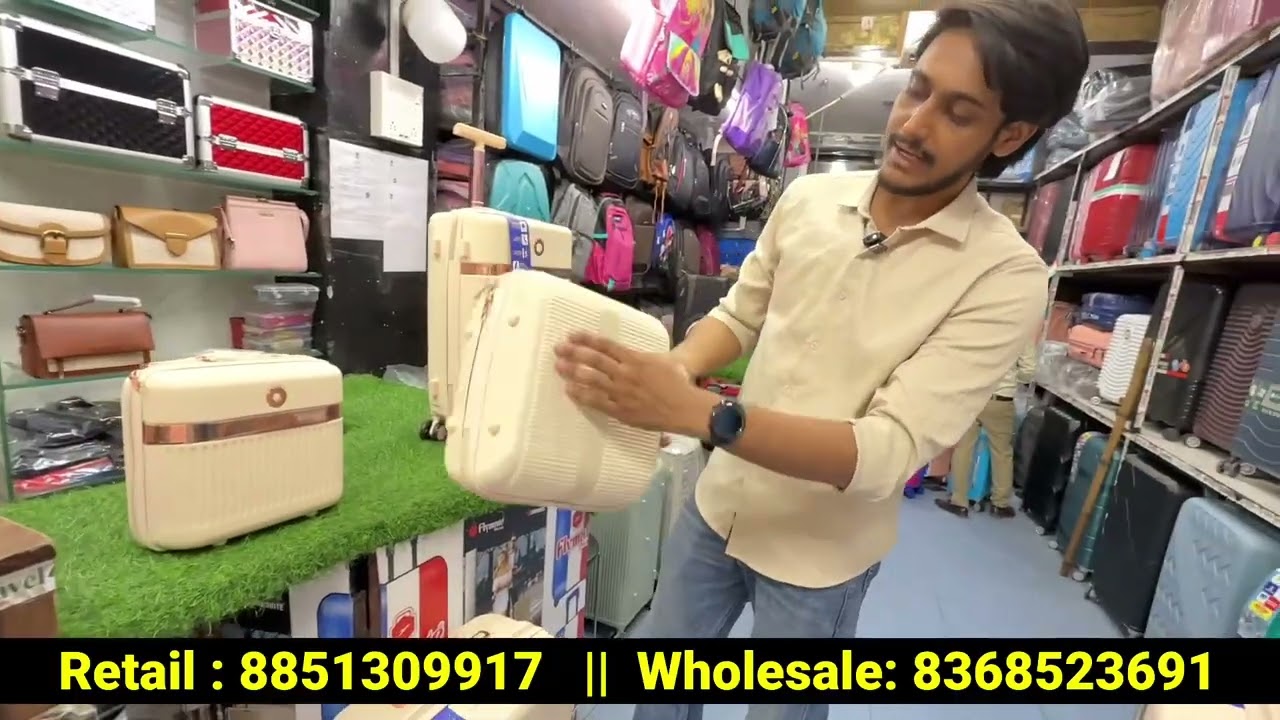 Cheapest trolley bag market in Delhi Nabi Kareem, luggage at cheapest 