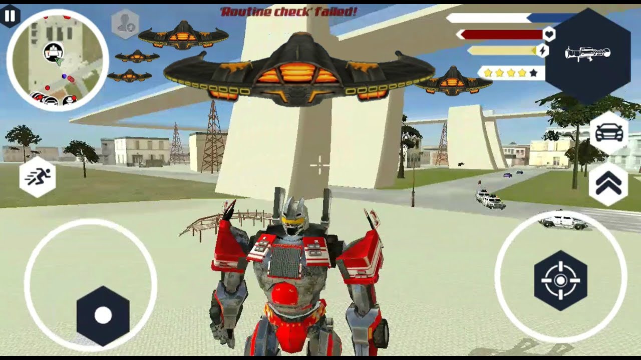 ► Transformer Robot Optimus Prime Crime Simulator - Robot Shark (Naxeex Robots) Fire Truck