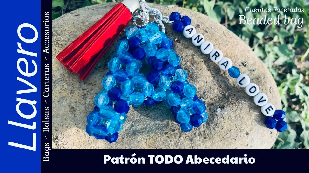 Llavero LETRAS, patrón todo el abecedario, DIY, fácil y rápido, manualidades, bolsas, accesorios