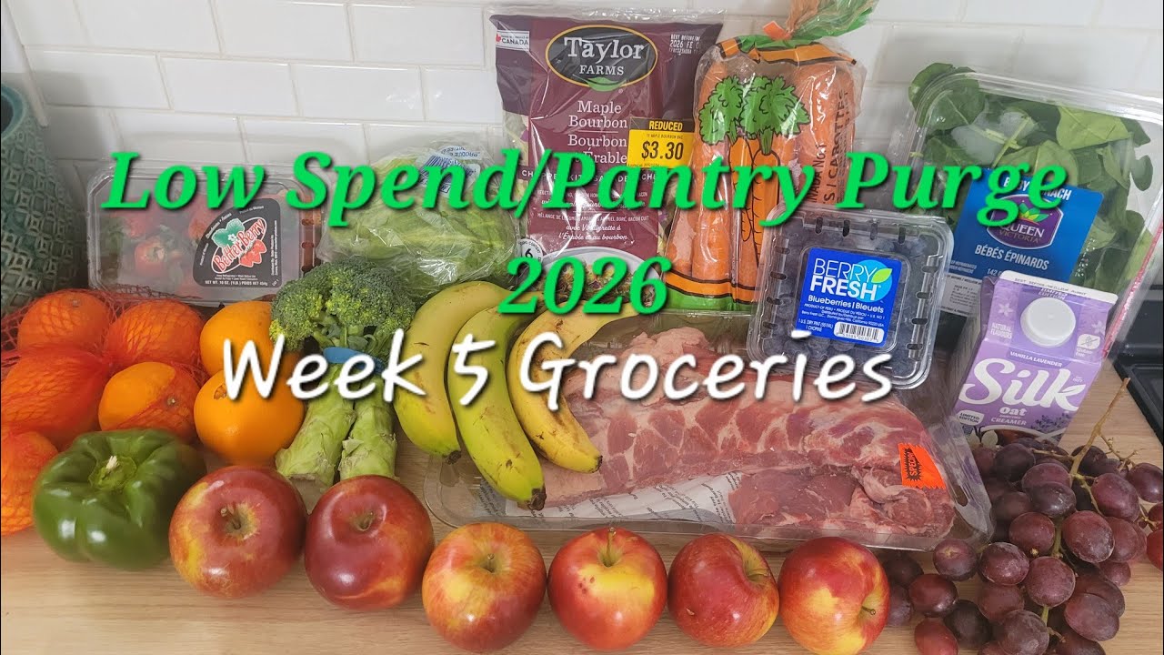 Low Spend Pantry Purge 2026  - WK 5 Groceries #NovaScotia #FrugalLiving