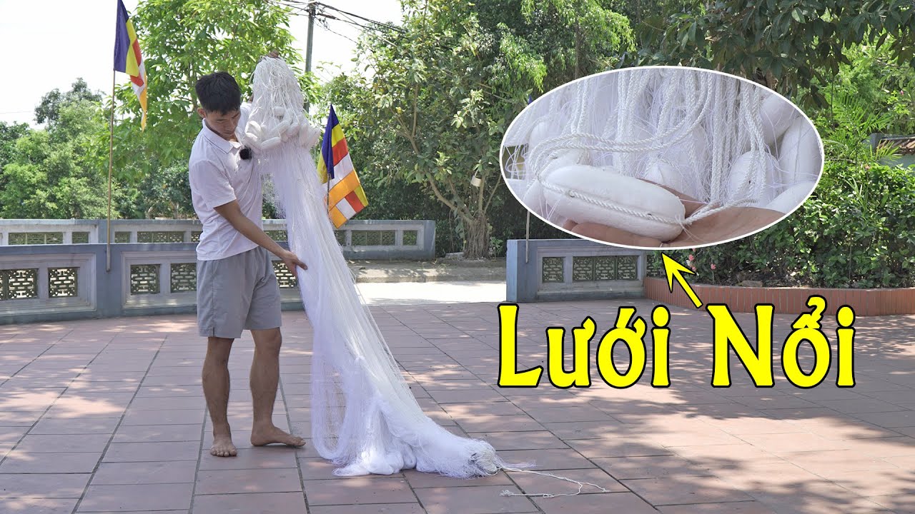 Lưới Dù 3 Màn Đánh Hồ,Phao Xốp Nổi | Cao 2m x 100m x 10cm sợi 3 || luoi danh ca a trung