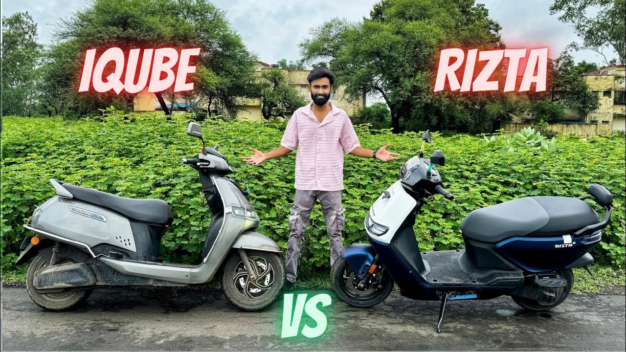 New Ather Rizta z Vs Tvs Iqube Detailed Comparison Video | 2024 Iqube vs Rizta