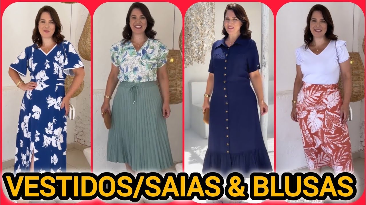 VESTIDOS/SAIAS &BLUSAS 🇧🇷 PROVADOR FASHION COM RENATA CASTANHEIRA 🌹✅#vestidos #saias #blusas