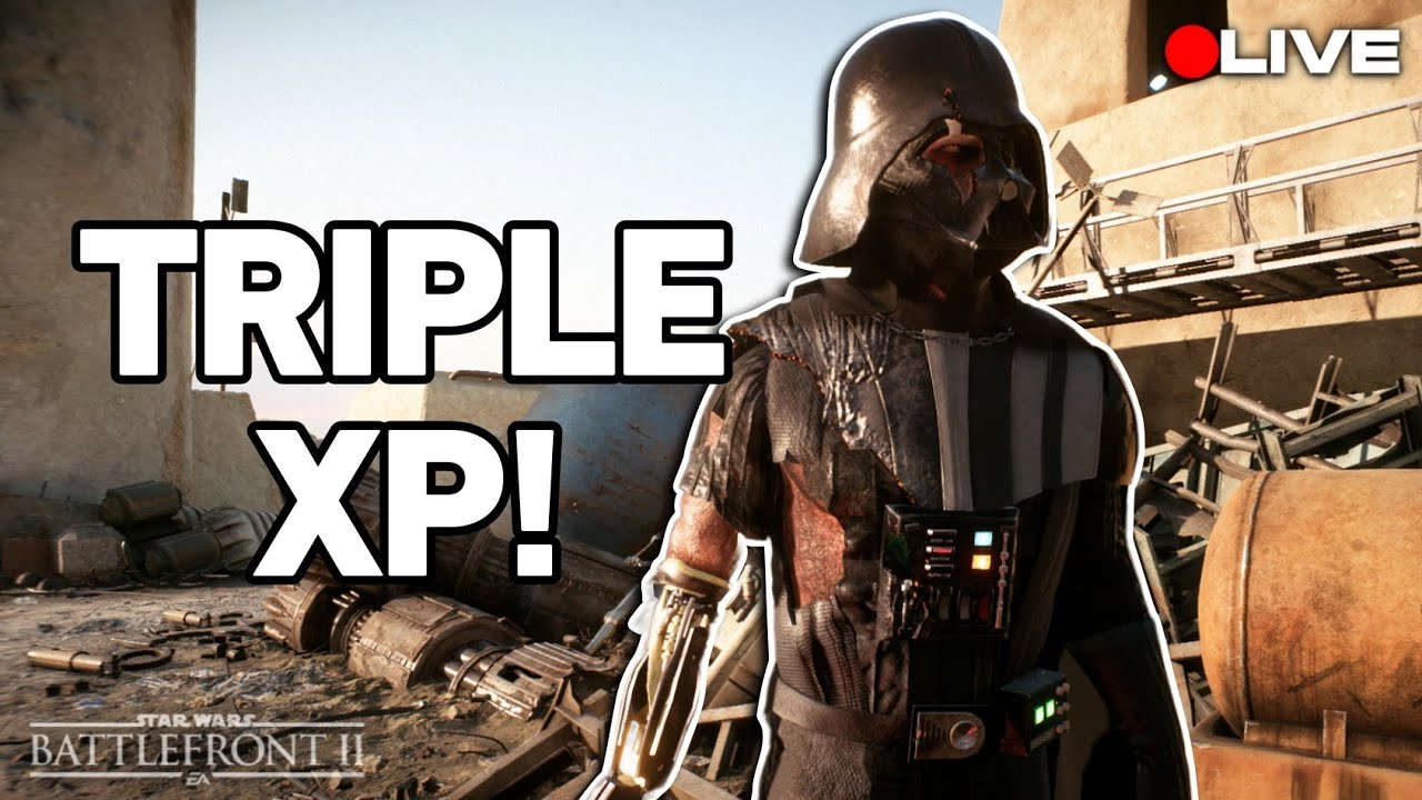 🔴 Battlefront 2 LIVE! TRIPLE XP - Leveling Up Obi-Wan/Maul/Vader