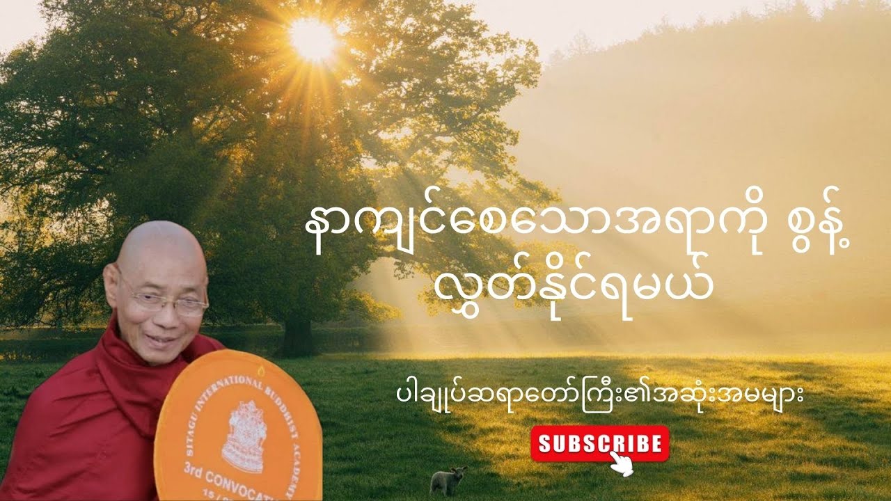 နာကျင်စေသောအရာကို စွန့်လွှတ်နိုင်ရမယ်  ပါချုပ်ဆရာတော်ကြီး၏အဆုံးအမများ