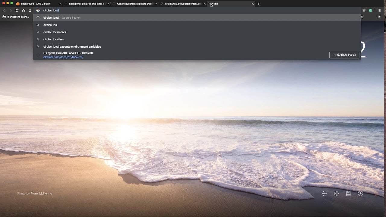 Setup a Docker python project from scratch in AWS Cloud9
