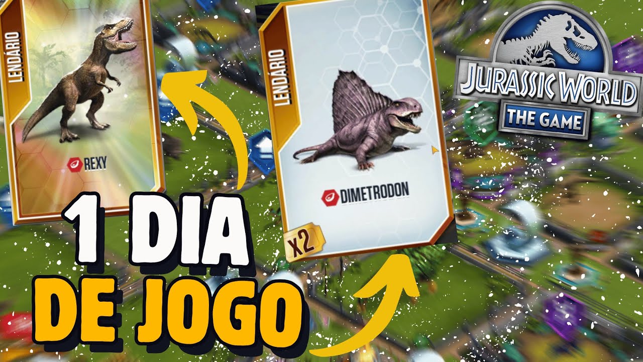 PEGUEI VARIOS DINOS LENDARIOS COM 1 DIA DA NOVA CONTA!!! .Jurassic World