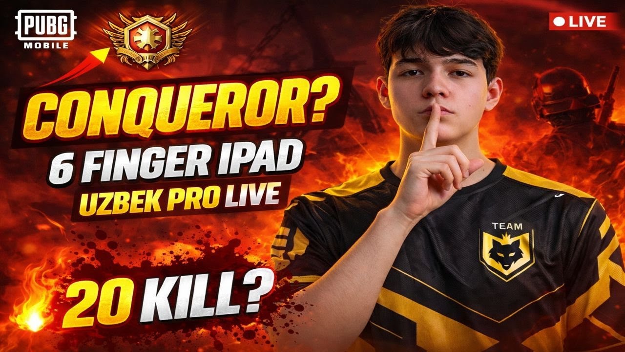 ⚡ FREEDOM ZA1N | Conqueror Rank Push Dominatsiya | 6 Finger iPad | Uzbek Pro LIVE 🔥