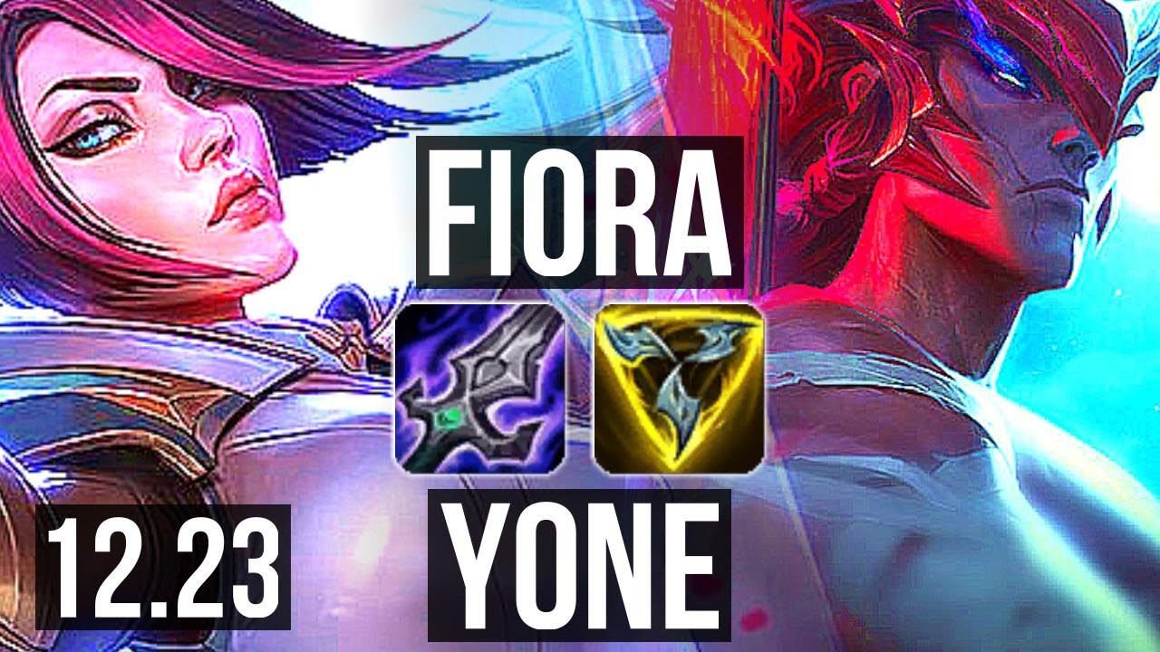 FIORA vs YONE (TOP) | 6 solo kills, 7/1/3, 500+ games, 1.1M mastery, Dominating | EUW Master | 12.23